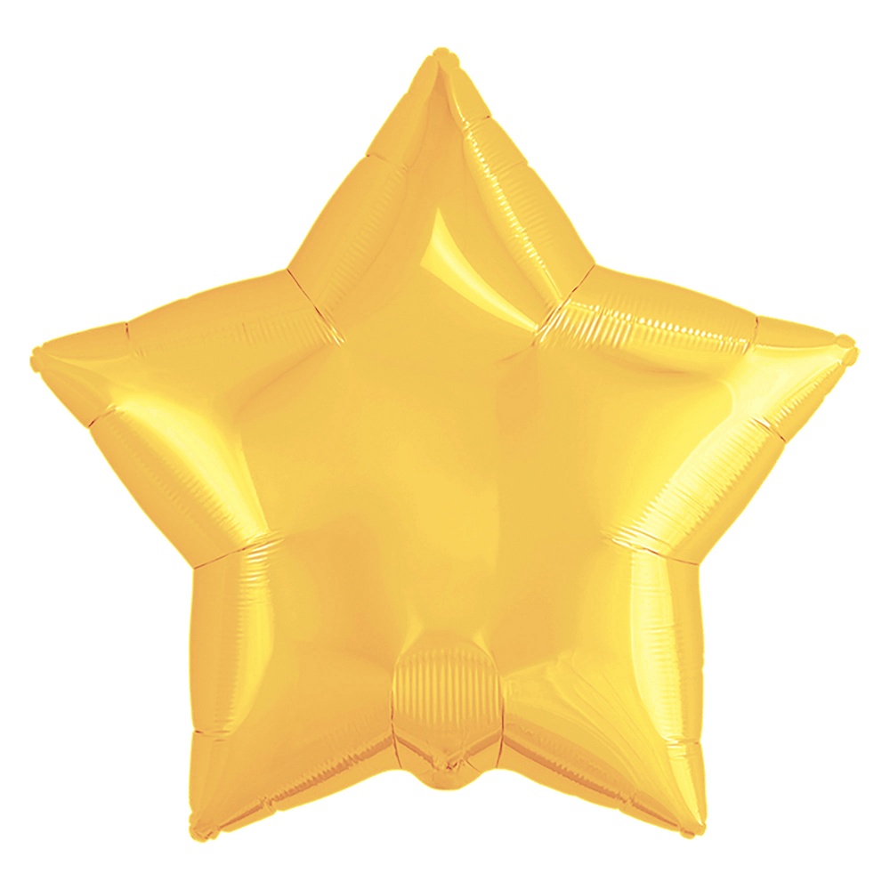 Фольгированная Звезда, Желтый (46 см)